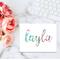 Pattern 6 name decal - blues, greens, whites, oranges